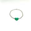 Pulsera corazón verde cabello mascota